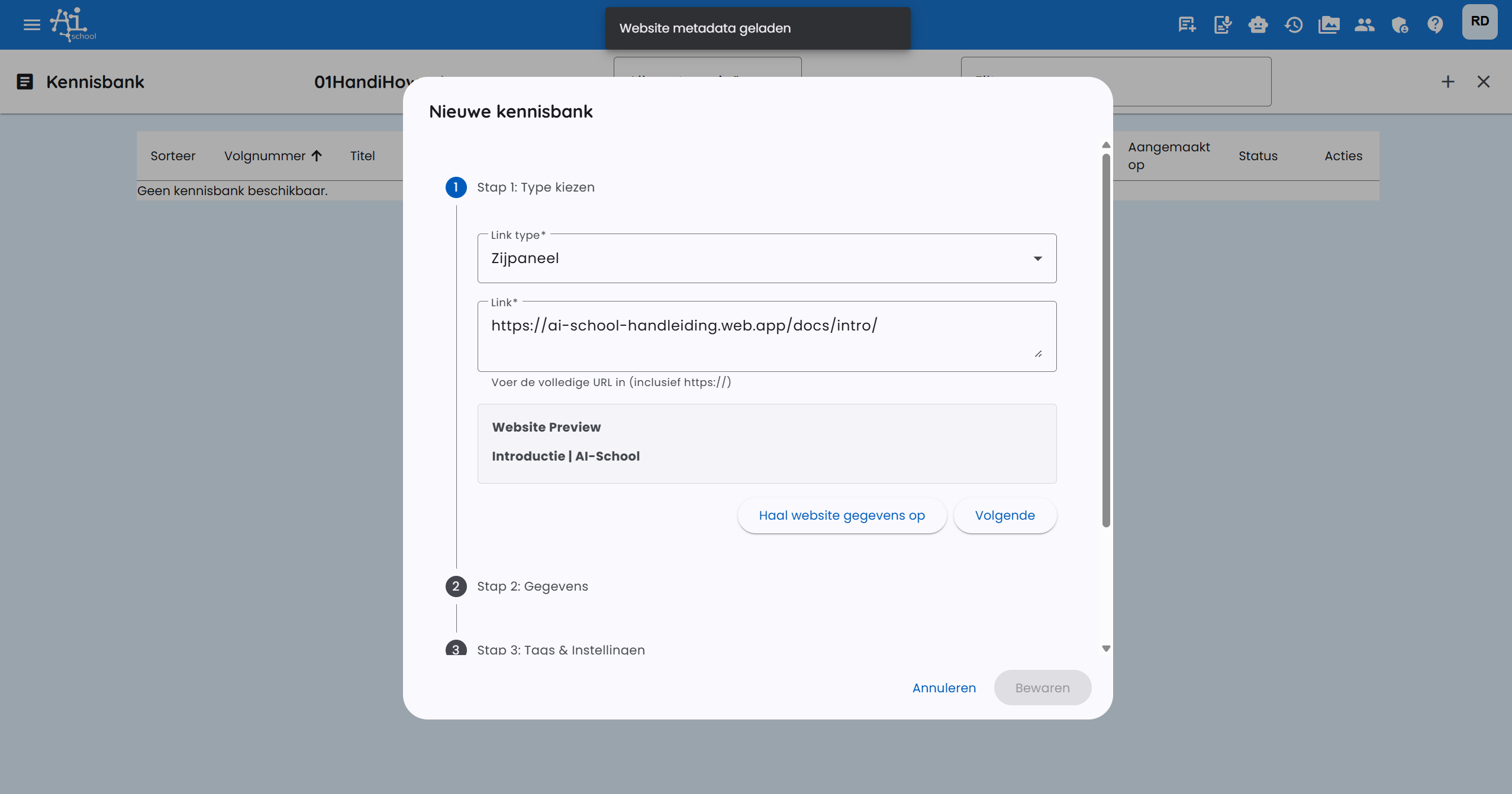 Configurar tipo de ítem de la base de conocimiento