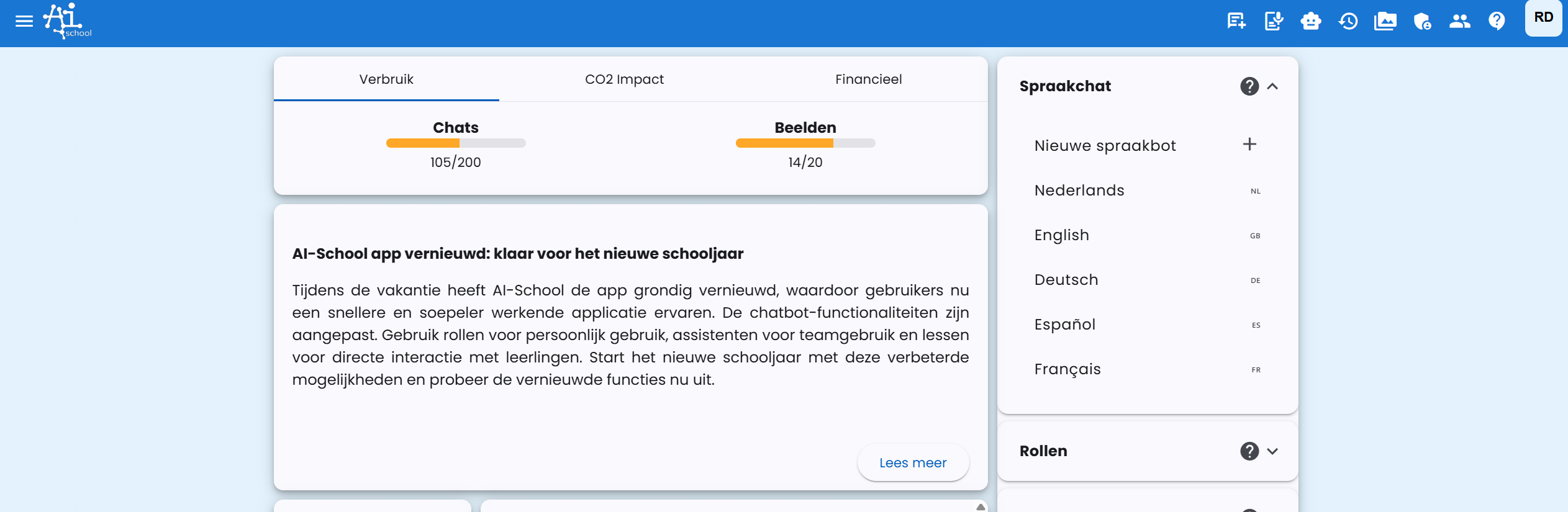 Chat vocale dal dashboard
