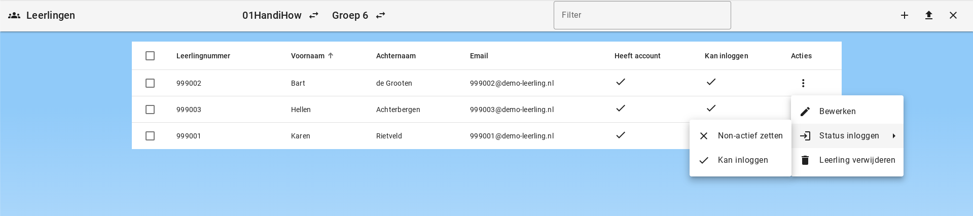 Studenter status