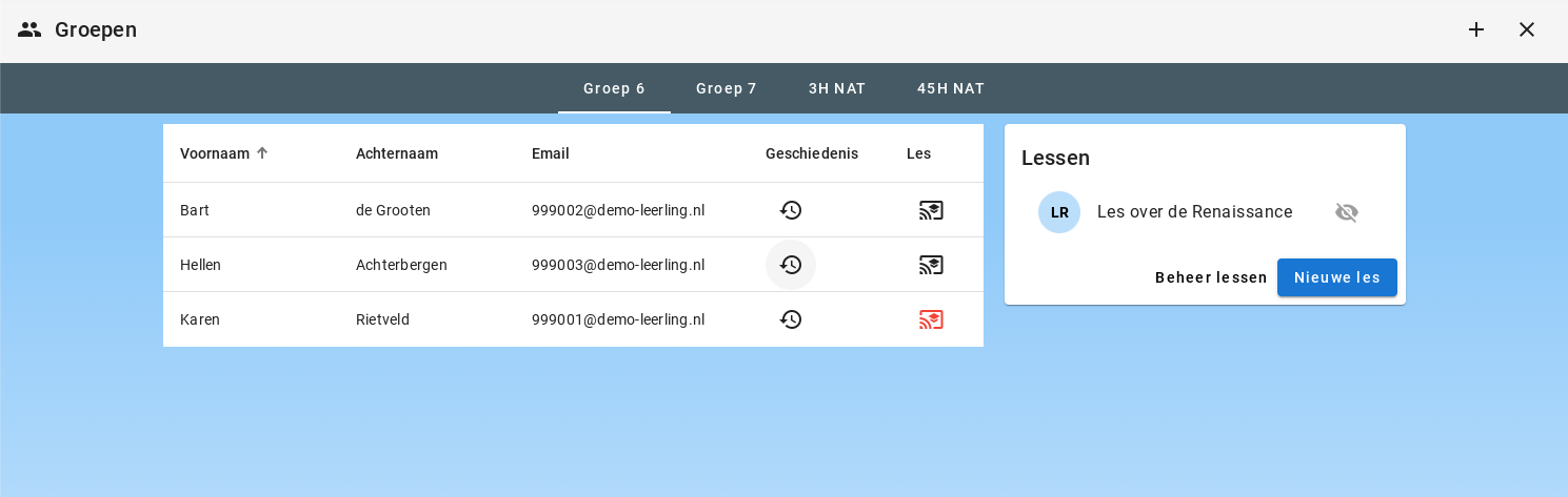Oversikt over elever under leks