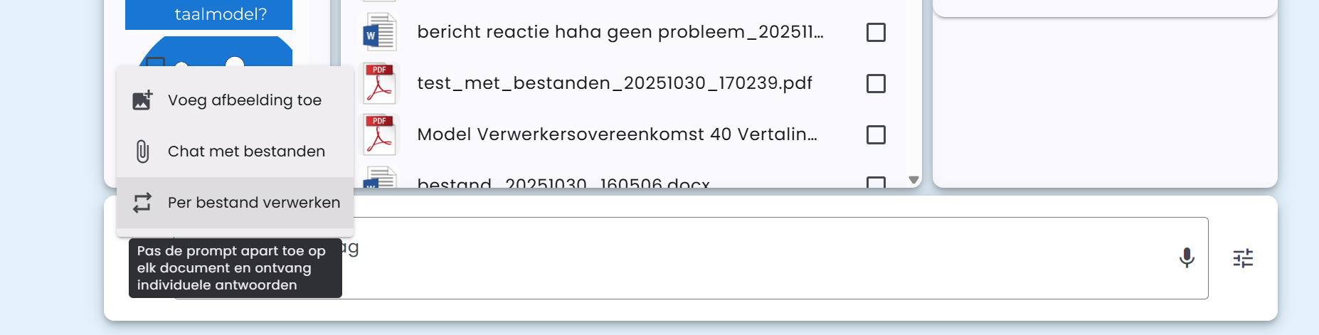 Per bestand verwerken